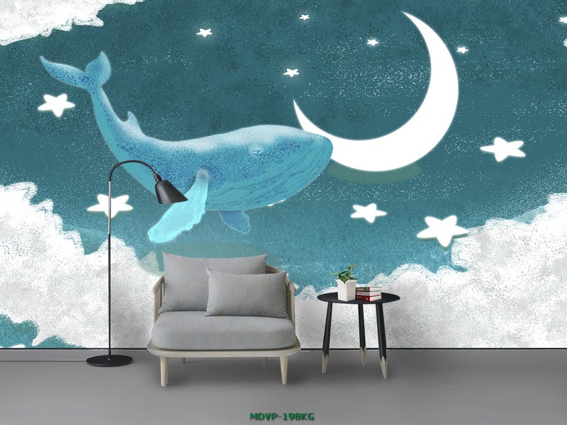 Tranh cá heo và mặt trăng MDVP-198KG